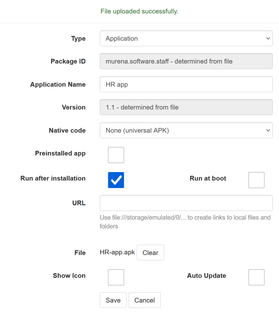 Add application by apk